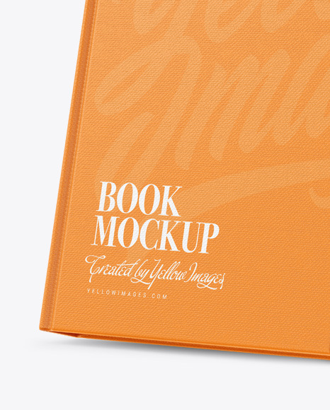 Hardcover Books W Fabric Cover Mockup In Stationery Mockups On Yellow Images Object Mockups