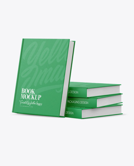 Hardcover Books w  Fabric Cover Mockup PSD #2