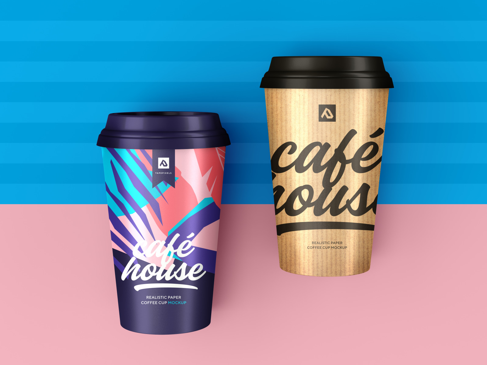 Take Away Paper Coffee Cup Mockup Set in Packaging Mockups on Yellow Images Creative Store