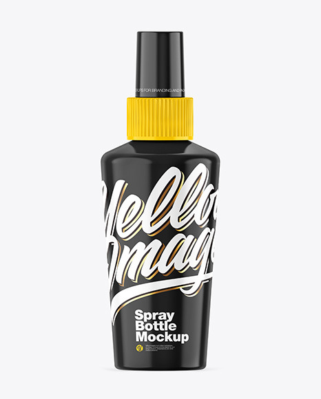 Glossy Spray Bottle Mockup PSD #1
