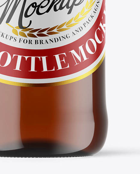 Download Amber Glass Beer Bottle Mockup in Bottle Mockups on Yellow Images Object Mockups