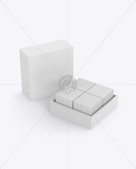 Download Box With Cubes Mockup In Object Mockups On Yellow Images Object Mockups