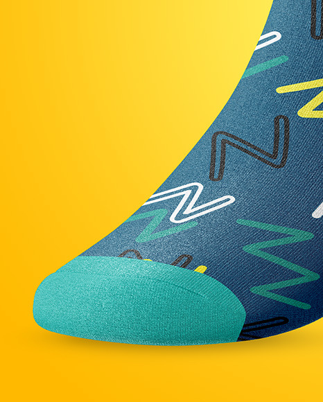 Download Sock Mockup Half Side View In Apparel Mockups On Yellow Images Object Mockups