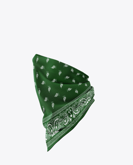 Download Free Bandana Mockup In Apparel Mockups On Yellow Images Object Mockups PSD Mockups