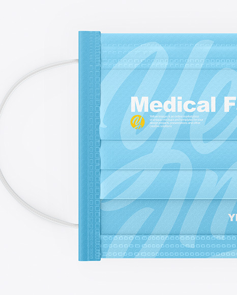 Medical Face Mask Mockup In Apparel Mockups On Yellow Images Object Mockups