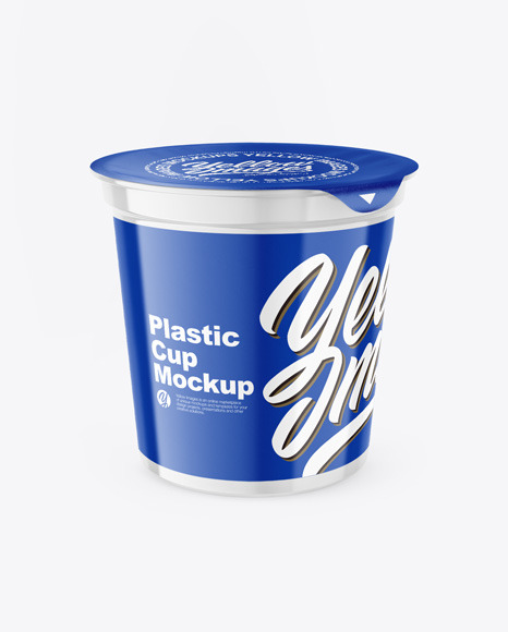 Download Plastic Yogurt Cup Mockup In Cup Bowl Mockups On Yellow Images Object Mockups Yellowimages Mockups