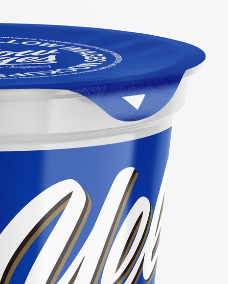 Plastic Yogurt Cup Mockup In Cup Bowl Mockups On Yellow Images Object Mockups