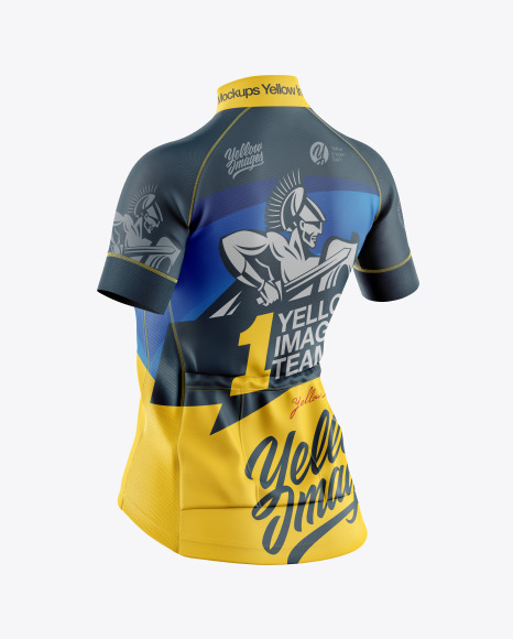 Women S Cycling Jersey Mockup In Apparel Mockups On Yellow Images Object Mockups