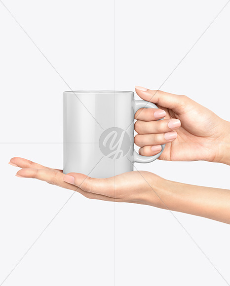 Download Matte Mug In A Hand Mockup In Cup Bowl Mockups On Yellow Images Object Mockups PSD Mockup Templates