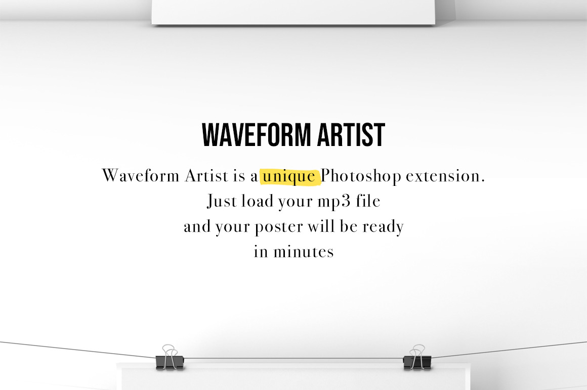 Waveform Artist Song Poster Maker on Yellow Images Creative Store