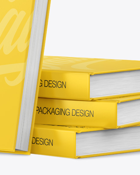 Hardcover Book w/ Matte Cover Mockup