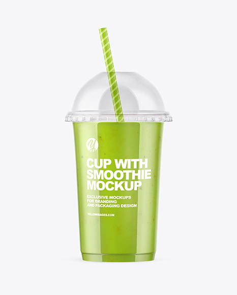 Green Smoothie Cup with Transparent Cap Mockup - Free Download Images High  Quality PNG, JPG