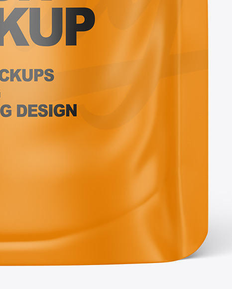 Download Matte Stand-up Pouch Mockup in Pouch Mockups on Yellow Images Object Mockups