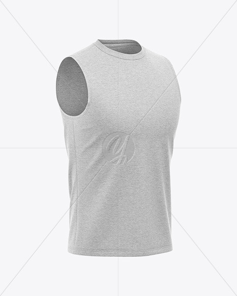 Download Men S Heather Sleeveless T Shirt Mockup Front Half Side View In Apparel Mockups On Yellow Images Object Mockups PSD Mockup Templates