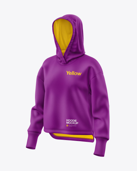 Women S Hoodie Mockup In Apparel Mockups On Yellow Images Object Mockups