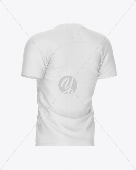 Men S Soccer Jersey Mockup Back Half Side View In Apparel Mockups On Yellow Images Object Mockups