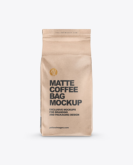 Download Kraft Coffee Bag Mockup In Bag Sack Mockups On Yellow Images Object Mockups PSD Mockup Templates