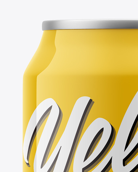 Download Glossy Finish Aluminum Drink Can Mockup In Can Mockups On Yellow Images Object Mockups