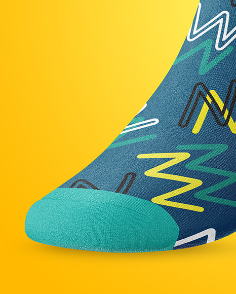 Download Sock Mockup Half Side View In Apparel Mockups On Yellow Images Object Mockups