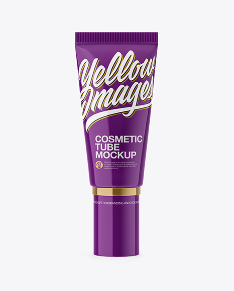 Download Glossy Cosmetic Tube With Pump Mockup In Bottle Mockups On Yellow Images Object Mockups Yellowimages Mockups