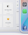 Clay Apple iPhone 11 Pro w/ iPad Pro Mockup