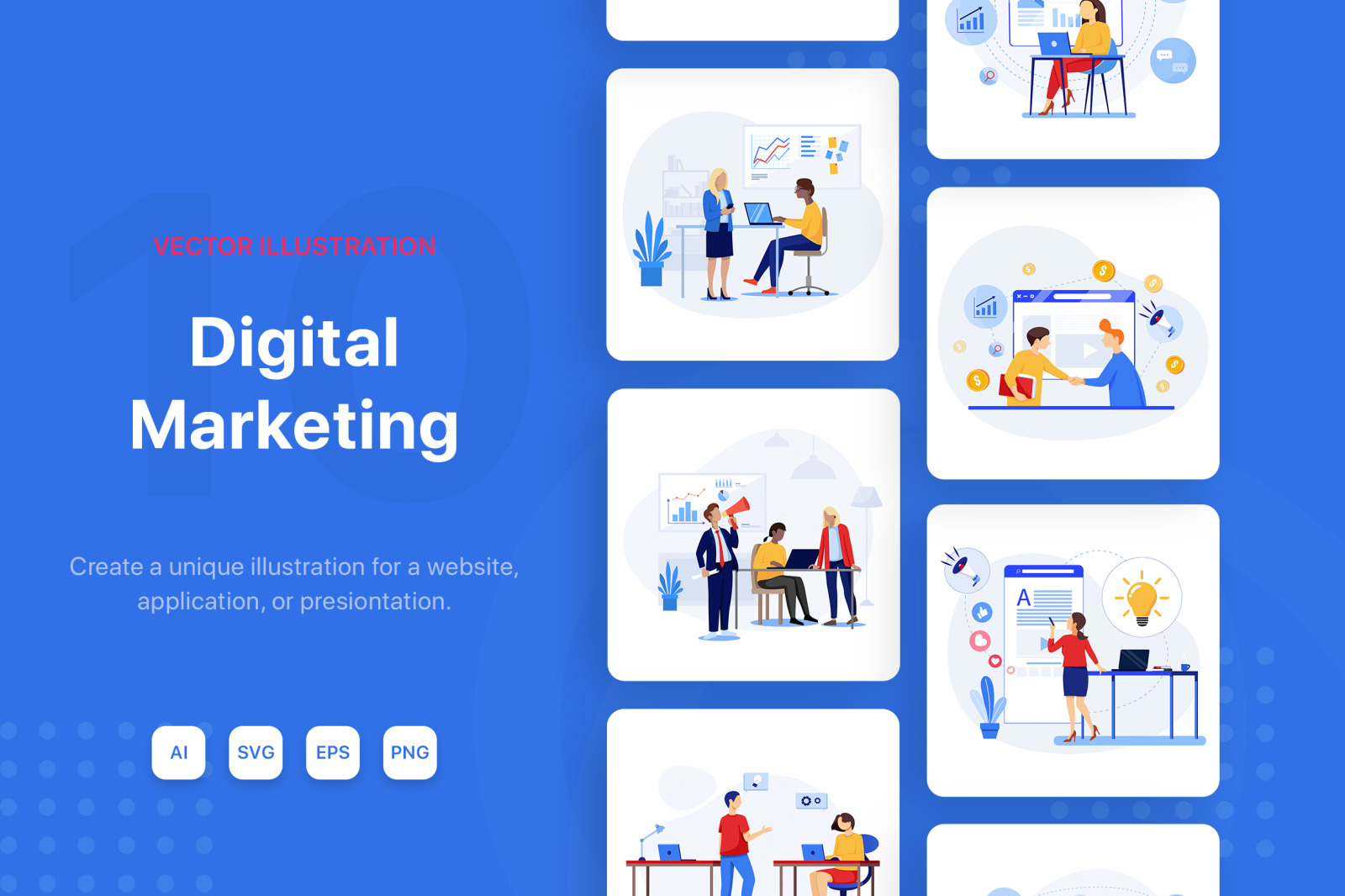 Download M86 Digital Marketing Illustrations In Illustrations On Yellow Images Creative Store Yellowimages Mockups