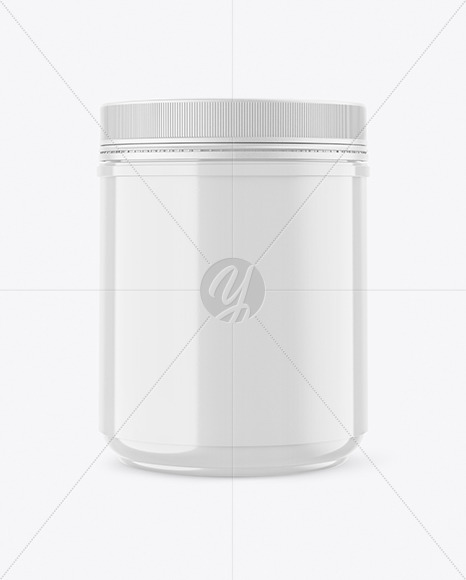 Glossy Protein Jar Mockup PSD #1