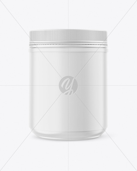 Matte Protein Jar Mockup PSD #1