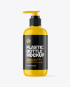 Matte Plastic Bottle with Pump Mockup