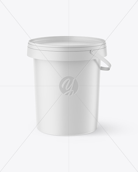 Matte Paint Bucket Mockup In Bucket Pail Mockups On Yellow Images Object Mockups