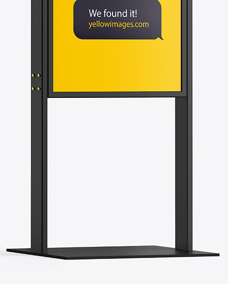 Plastic Stand Mockup In Outdoor Advertising Mockups On Yellow Images Object Mockups