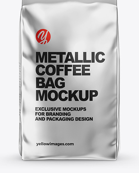 Download Metallic Coffee Bag Mockup In Bag Sack Mockups On Yellow Images Object Mockups