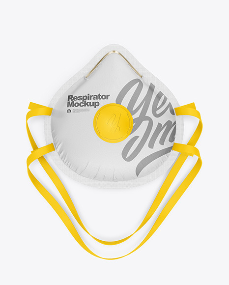 Download Respirator Mockup In Apparel Mockups On Yellow Images Object Mockups PSD Mockup Templates