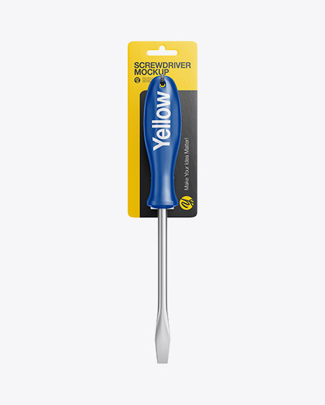 Download Screwdriver Mockup Front View In Object Mockups On Yellow Images Object Mockups PSD Mockup Templates