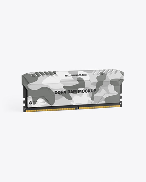 Download Ddr4 Ram Mockup In Device Mockups On Yellow Images Object Mockups PSD Mockup Templates