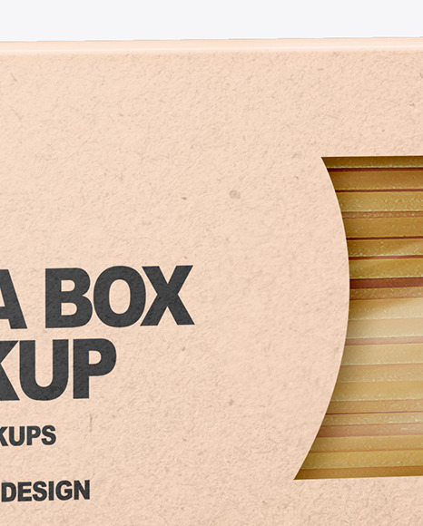 Download Kraft Spaghetti Pasta Box Mockup In Box Mockups On Yellow Images Object Mockups