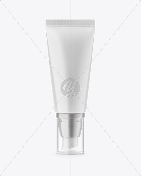 Download Matte Cosmetic Tube With Pump Mockup In Bottle Mockups On Yellow Images Object Mockups PSD Mockup Templates