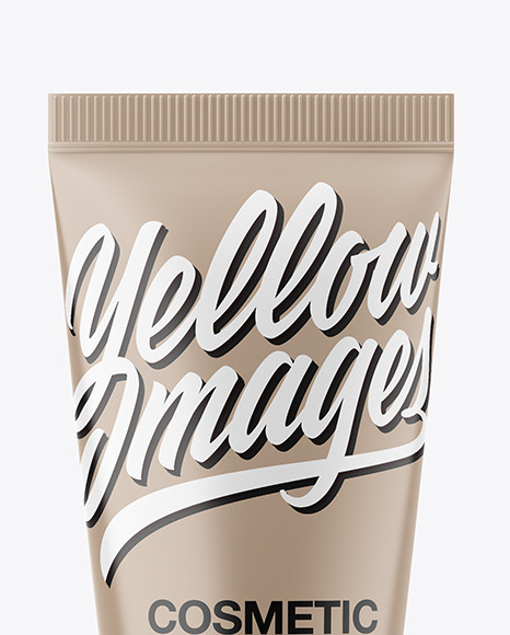 Matte Cosmetic Tube With Pump Mockup In Bottle Mockups On Yellow Images Object Mockups