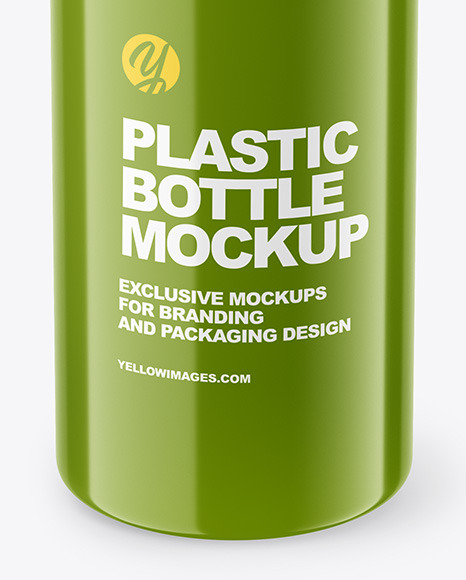 Glossy Plastic Bottle Mockup PSD #1