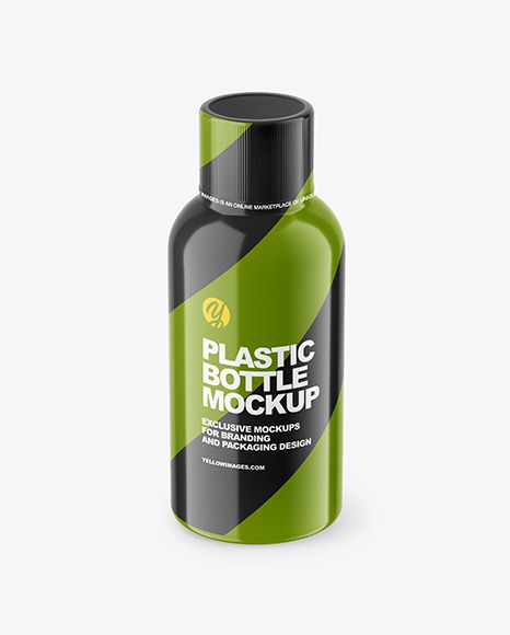 Glossy Plastic Bottle Mockup PSD #6