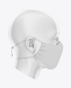 Face Mask With Elastic Cord And Stopper Side View In Apparel Mockups On Yellow Images Object Mockups