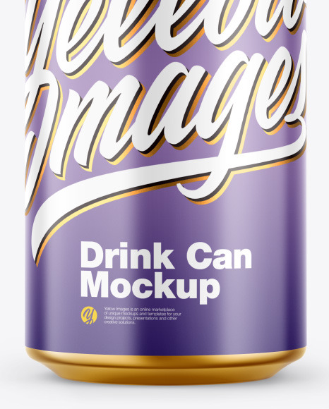 Metallic Drink Can w  Glossy Finish Mockup PSD #1