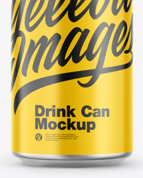 Metallic Drink Can w  Glossy Finish Mockup PSD #5