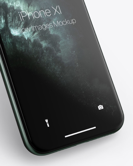 Apple Iphone 11 Pro Mockup In Device Mockups On Yellow Images Object Mockups