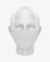 Download Face Mask With Elastic Cord And Stopper Front View In Apparel Mockups On Yellow Images Object Mockups