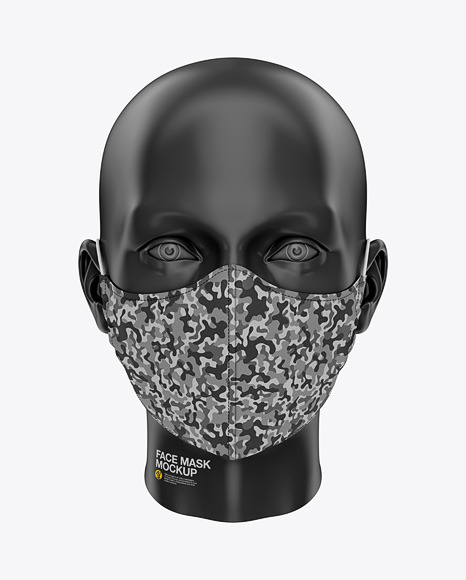 Download Face Mask With Elastic Cord And Stopper Front View In Apparel Mockups On Yellow Images Object Mockups