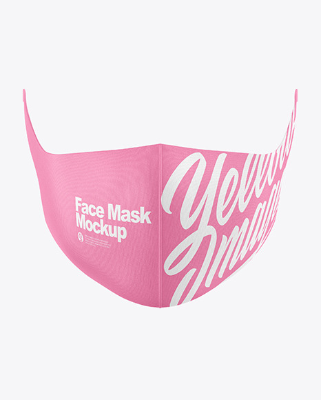 Download Face Mask Mockup In Apparel Mockups On Yellow Images Object Mockups PSD Mockup Templates