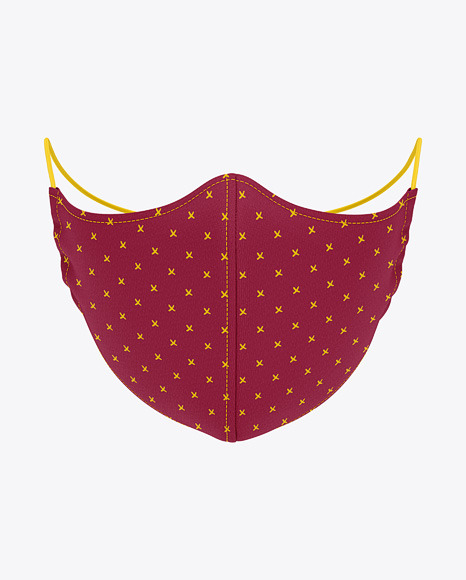 Download Face Mask With Elastic Cord And Stopper Front View In Apparel Mockups On Yellow Images Object Mockups Yellowimages Mockups