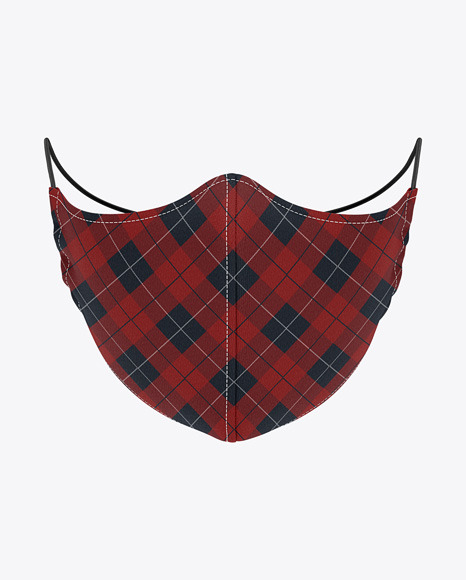 Download Face Mask With Elastic Cord And Stopper Front View In Apparel Mockups On Yellow Images Object Mockups