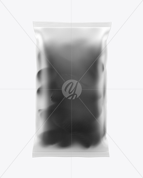 Download Frosted Bag With Corrugated Black Potato Chips Mockup in ...